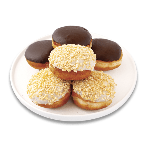 Mini Chocolate Boston Cream Donuts